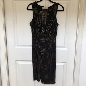 Black and gold floral dress